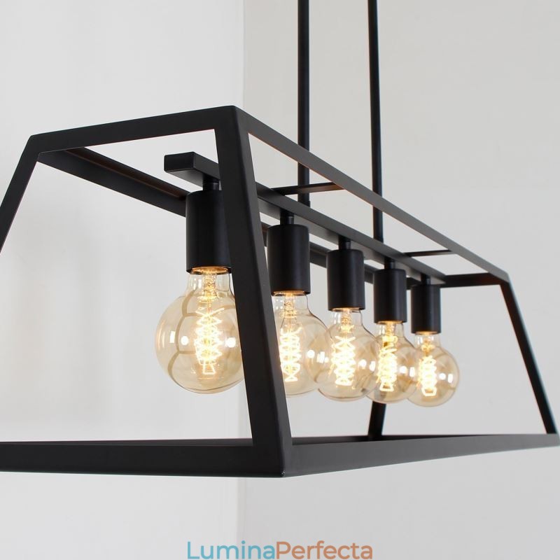 Plafoniera industrială metal suspendată, trapezoidală