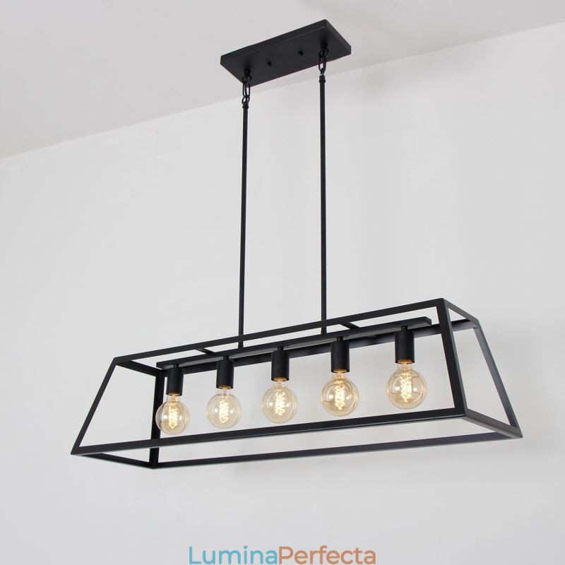 Plafoniera industrială metal suspendată, trapezoidală
