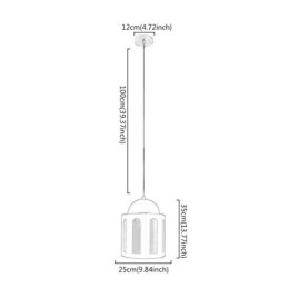 Lampă suspendată în formă de castel Lumină modernă de culoare albastru și alb
