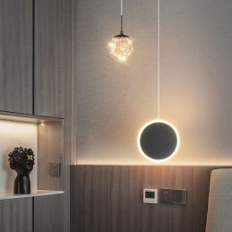 Lampă suspendată inel rotund Lampă suspendată modernă bilă