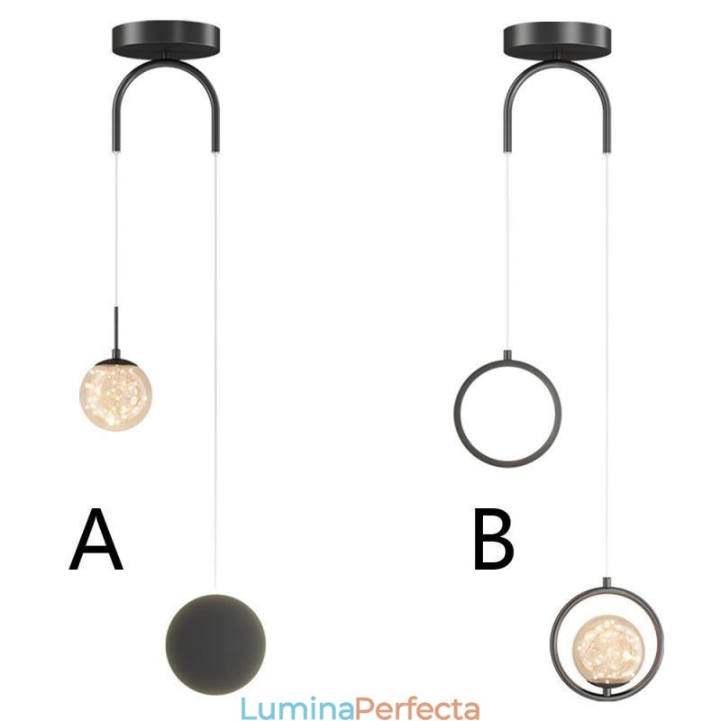 Lampă suspendată inel rotund Lampă suspendată modernă bilă