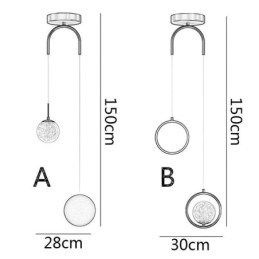 Lampă suspendată inel rotund Lampă suspendată modernă bilă