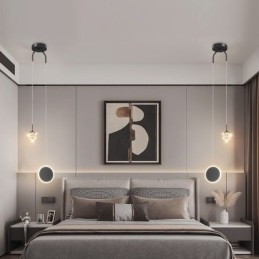 Lampă suspendată inel rotund Lampă suspendată modernă bilă