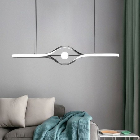 Lampă suspendată liniară modernă, cu bandă lungă Lampă suspendată liniară modernă, cu bandă lungă
