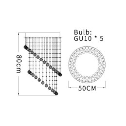 Plafoniera rotundă cu picătură de ploaie candelabru modern din cristal
