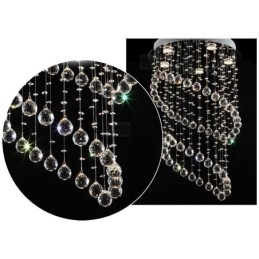 Plafoniera rotundă cu picătură de ploaie candelabru modern din cristal