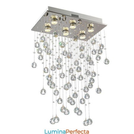 Plafoniera modernă cu lustre din cristal Plafoniera modernă cu lustre din cristal