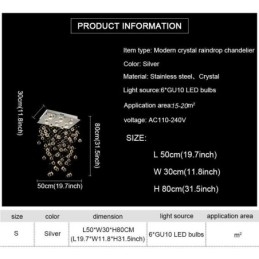 Plafoniera modernă cu lustre din cristal