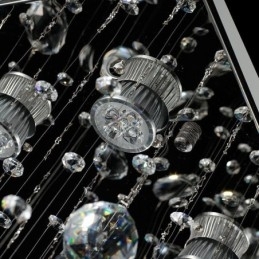 Plafoniera modernă cu lustre din cristal