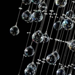 Plafoniera modernă cu lustre din cristal