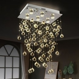 Plafoniera modernă cu lustre din cristal