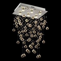 Plafoniera modernă cu lustre din cristal