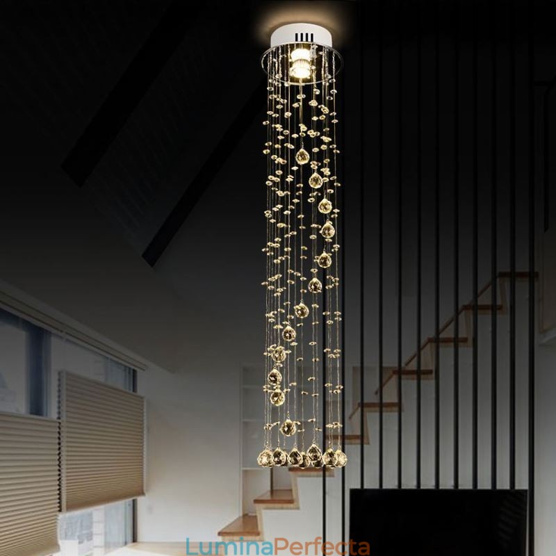 Candelabru mare de lux Corpuri de iluminat de plafon cu montare încastră moderne din cristal