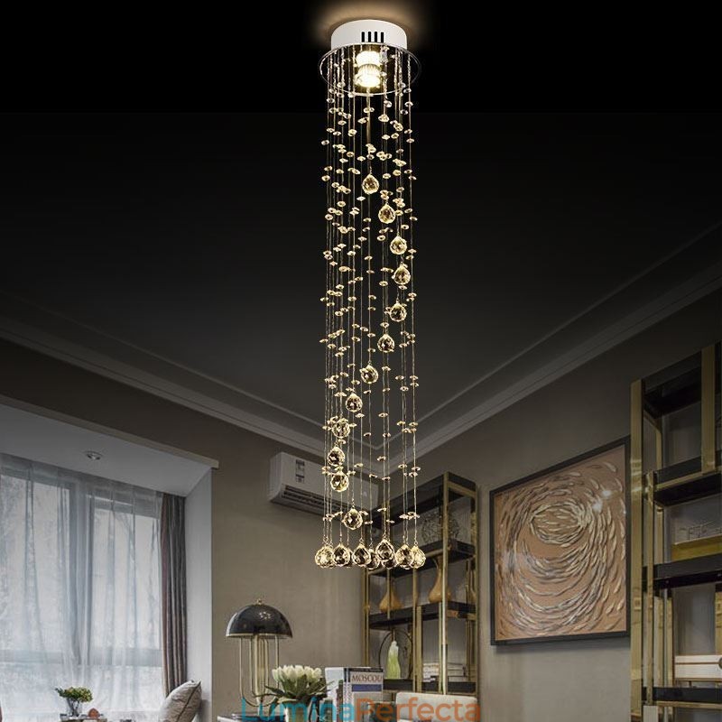 Candelabru mare de lux Corpuri de iluminat de plafon cu montare încastră moderne din cristal