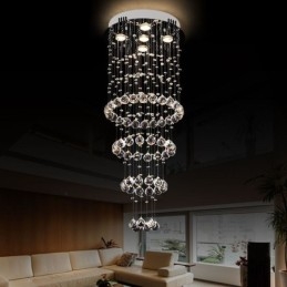 Candelabru Cristal Contemporan Elegant Plafoniera Duplex Scara