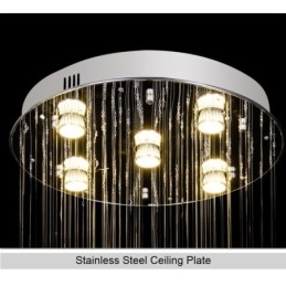 Candelabru Cristal Contemporan Elegant Plafoniera Duplex Scara