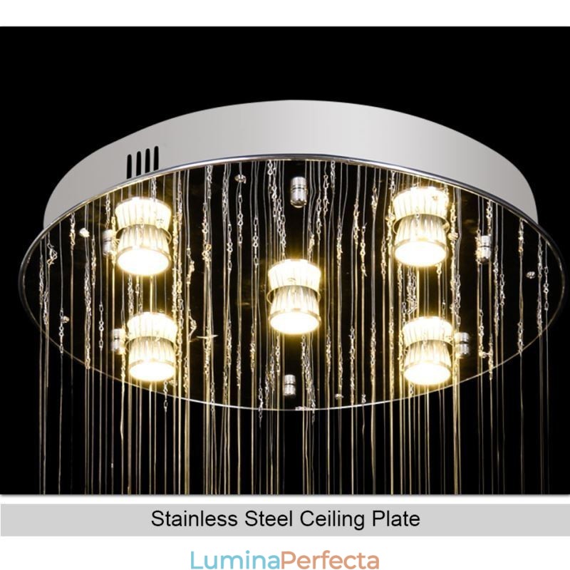 Candelabru Cristal Contemporan Elegant Plafoniera Duplex Scara