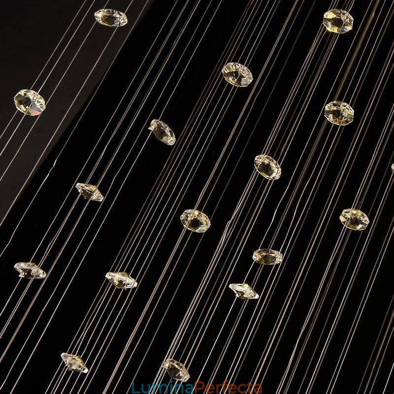 Candelabru Cristal Contemporan Elegant Plafoniera Duplex Scara