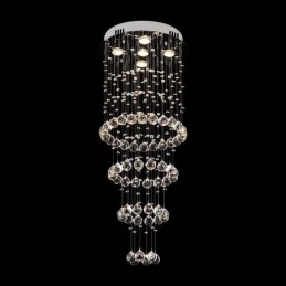 Candelabru Cristal Contemporan Elegant Plafoniera Duplex Scara