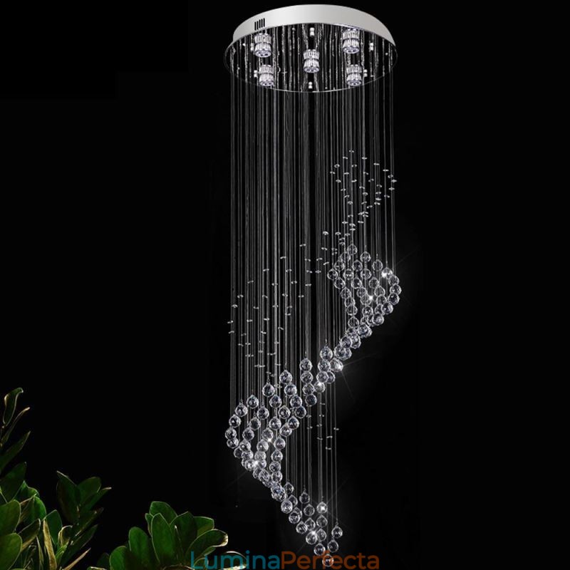 Candelabru elegant din cristal Raindrop Plafoniere Foyer