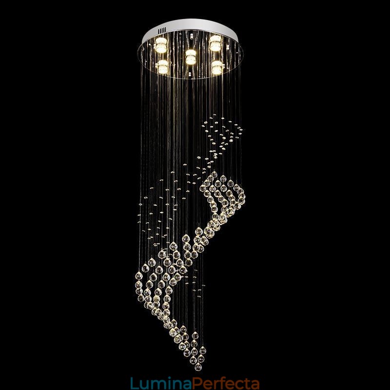 Candelabru elegant din cristal Raindrop Plafoniere Foyer