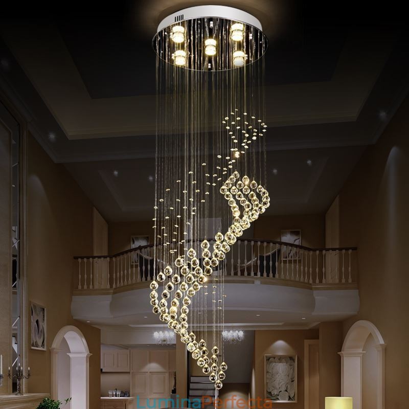 Candelabru elegant din cristal Raindrop Plafoniere Foyer