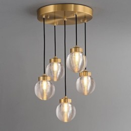 Lampă suspendată American Cluster Plafoniera cu bile de sticlă de lux