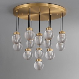 Lampă suspendată American Cluster Plafoniera cu bile de sticlă de lux