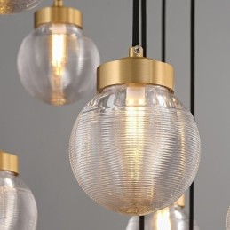 Lampă suspendată American Cluster Plafoniera cu bile de sticlă de lux