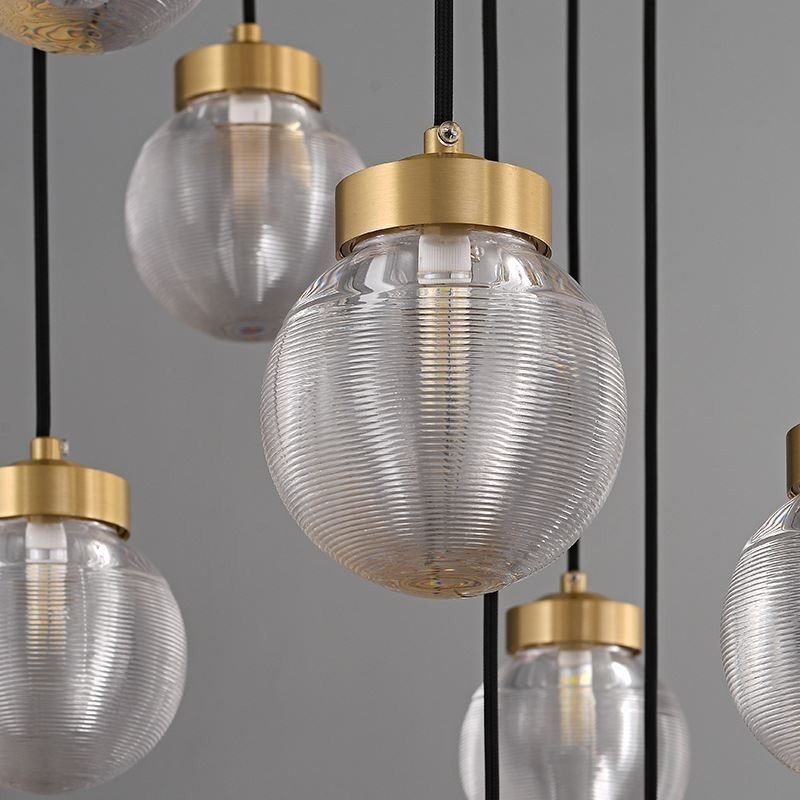 Lampă suspendată American Cluster Plafoniera cu bile de sticlă de lux