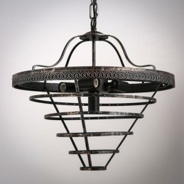 Plafoniera din cristal american, retro, pendanta rotundă