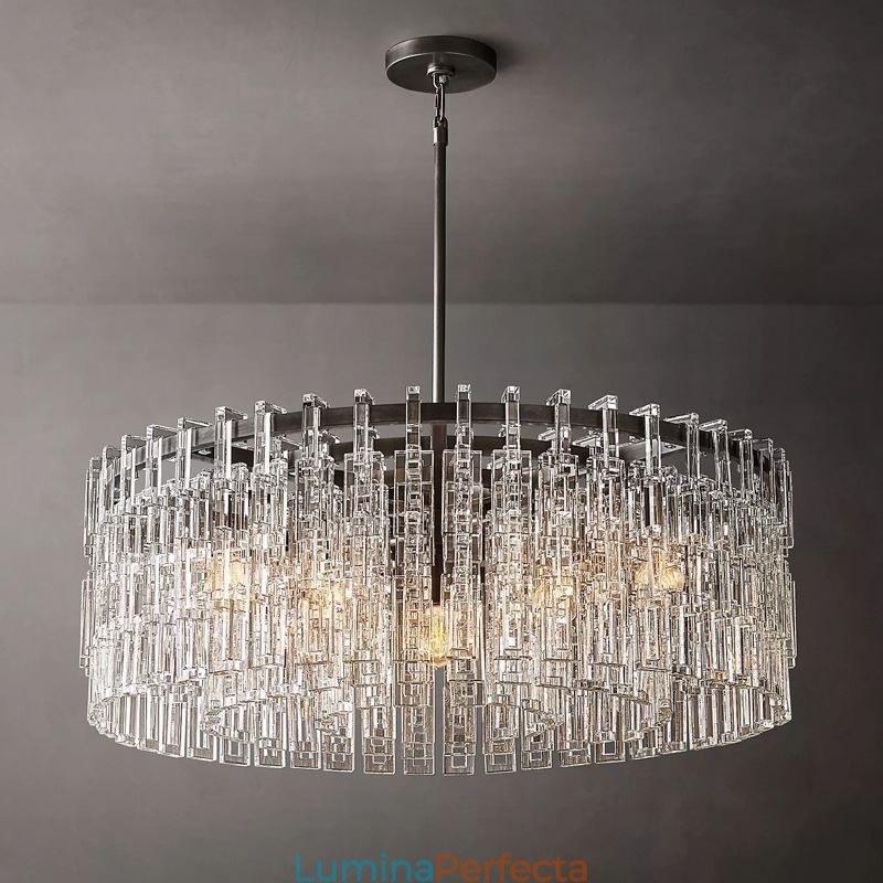 Plafoniera Americană Lumină suspendată din cristal de lux 60cm