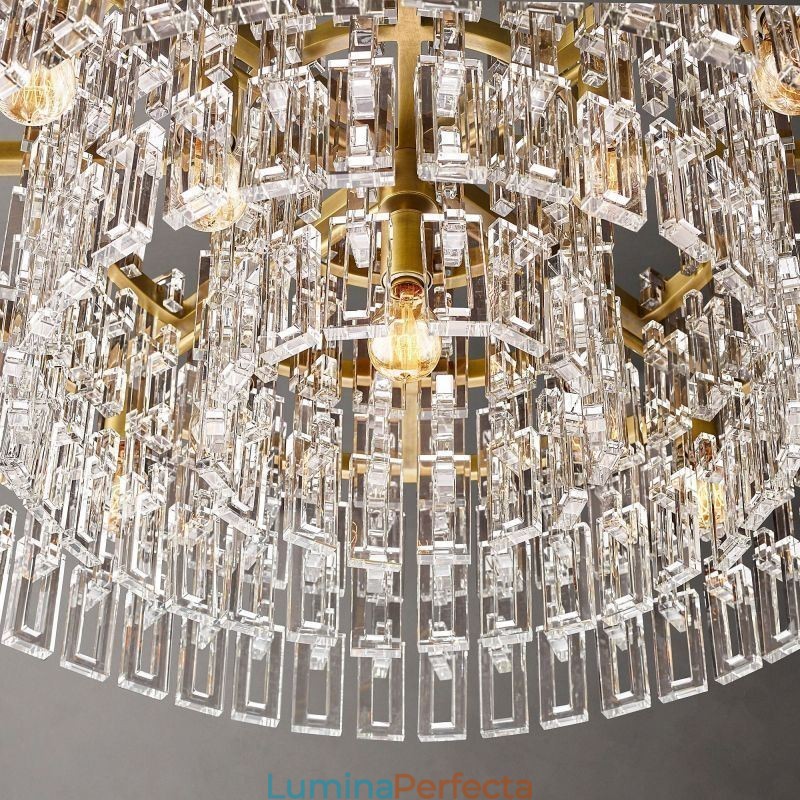Plafoniera Americană Lumină suspendată din cristal de lux 60cm