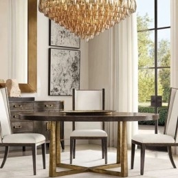 American Pendant Lampa Sticla Plafoniera Chihlimbar Transparenta 90cm 14 Lumini