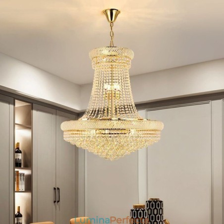 Plafoniera decorativă duplex modernă de cristal Plafoniera decorativă duplex modernă de cristal