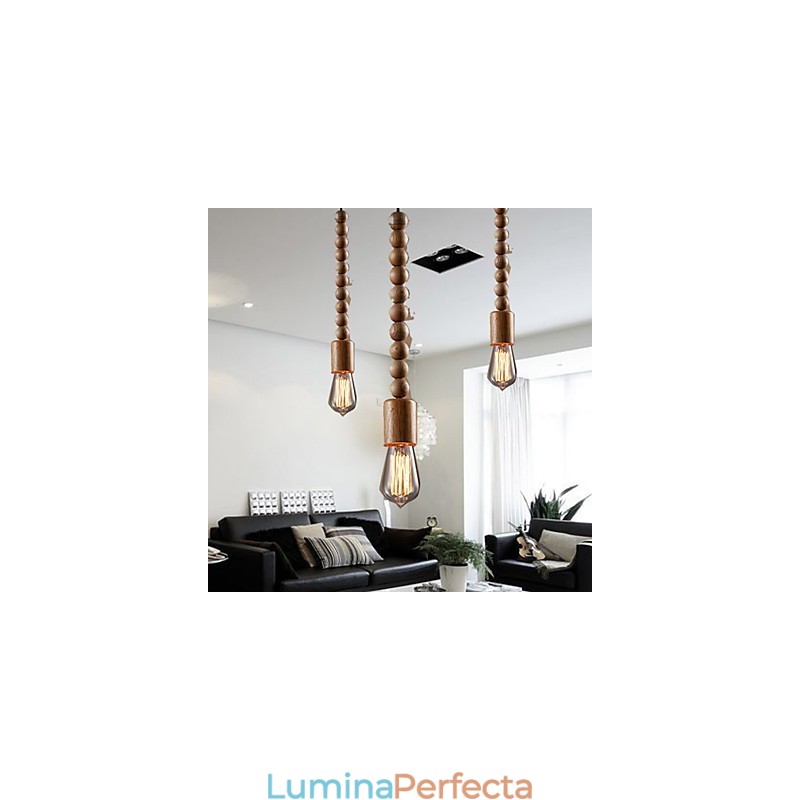Candelabru Mini Stil Tradițional Clasic Lemn Bambus