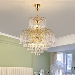 Lampă suspendată din cristal Plafoniera decorativă duplex elegantă