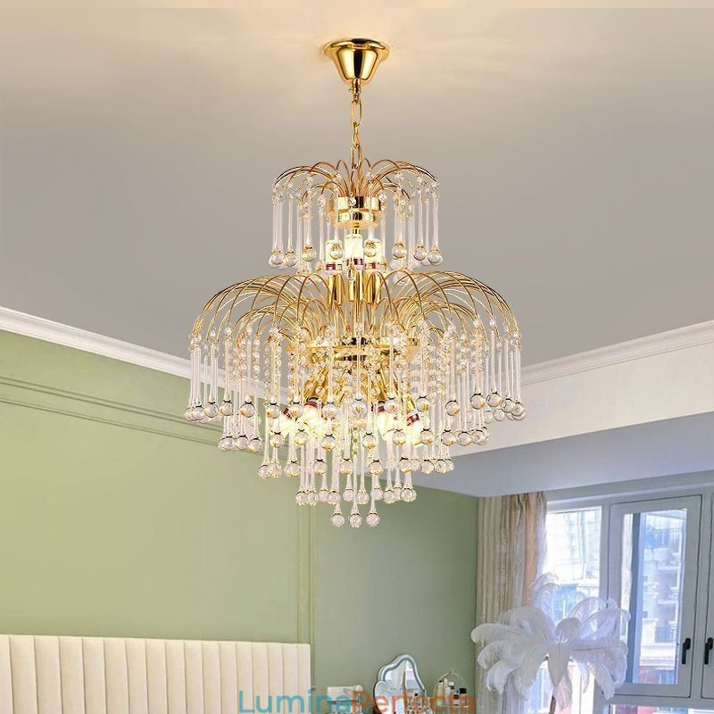 Lampă suspendată din cristal Plafoniera decorativă duplex elegantă