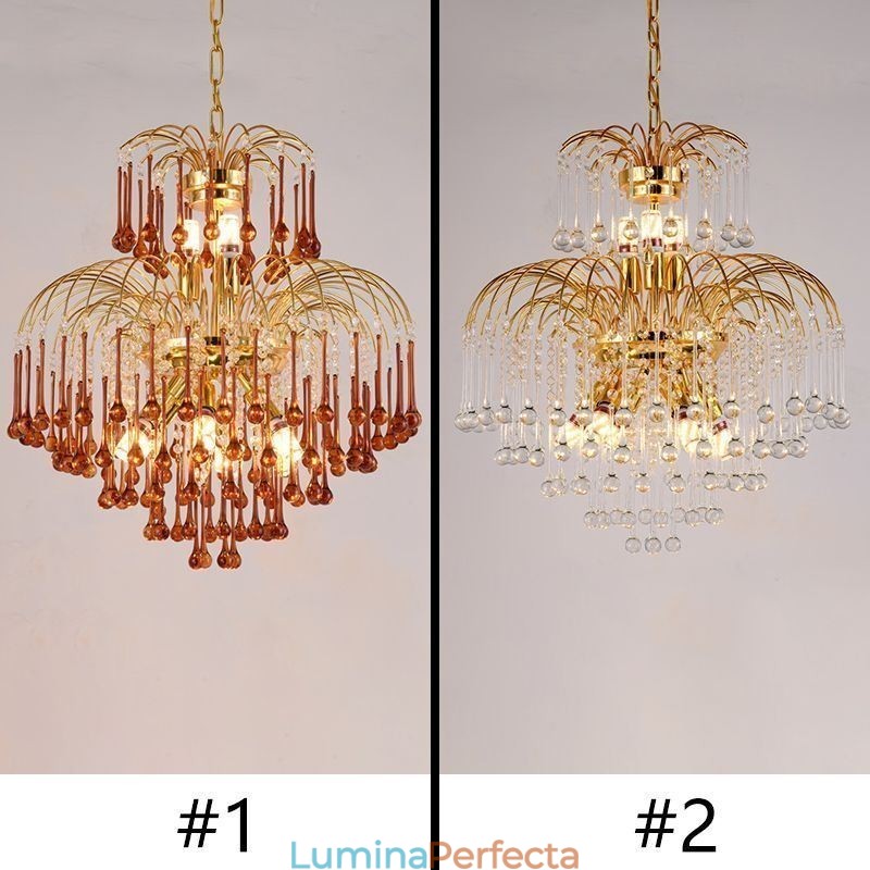Lampă suspendată din cristal Plafoniera decorativă duplex elegantă