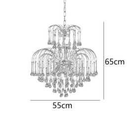 Lampă suspendată din cristal Plafoniera decorativă duplex elegantă