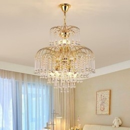 Lampă suspendată din cristal Plafoniera decorativă duplex elegantă