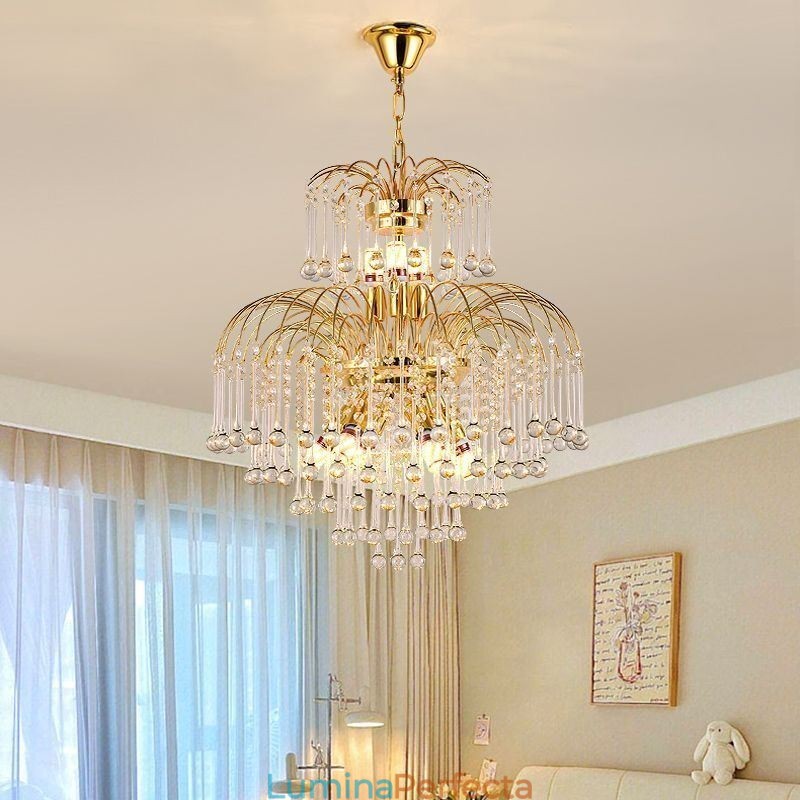 Lampă suspendată din cristal Plafoniera decorativă duplex elegantă