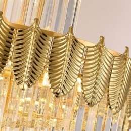 Plafoniera decorativă duplex cu pandantiv din cristal