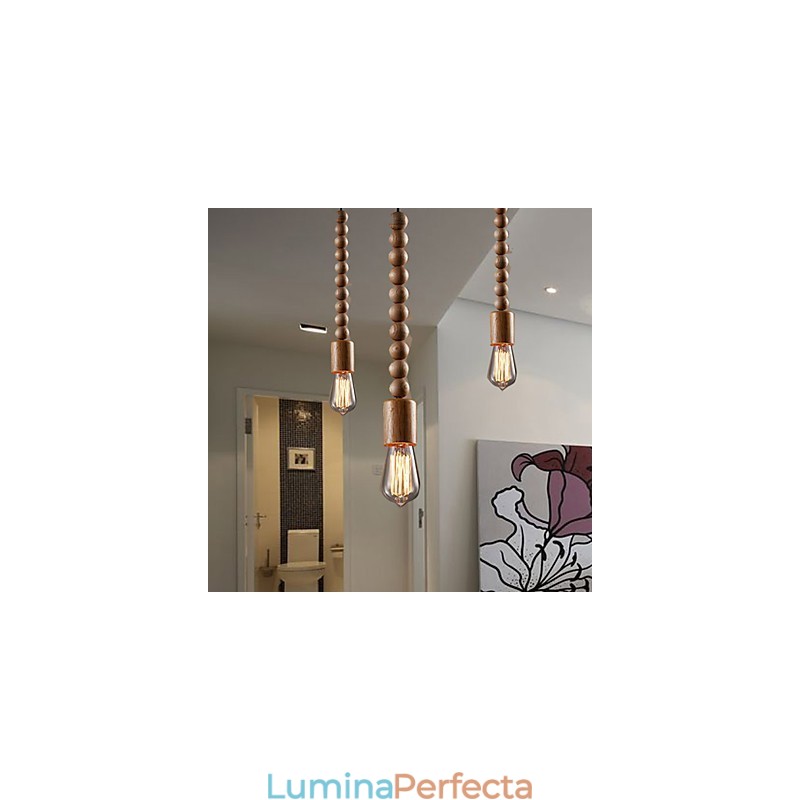 Candelabru Mini Stil Tradițional Clasic Lemn Bambus