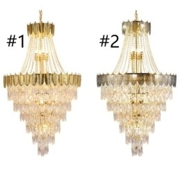 Plafoniera decorativă duplex, conică, de cristal