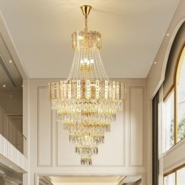 Plafoniera decorativă duplex rafinată din cristal