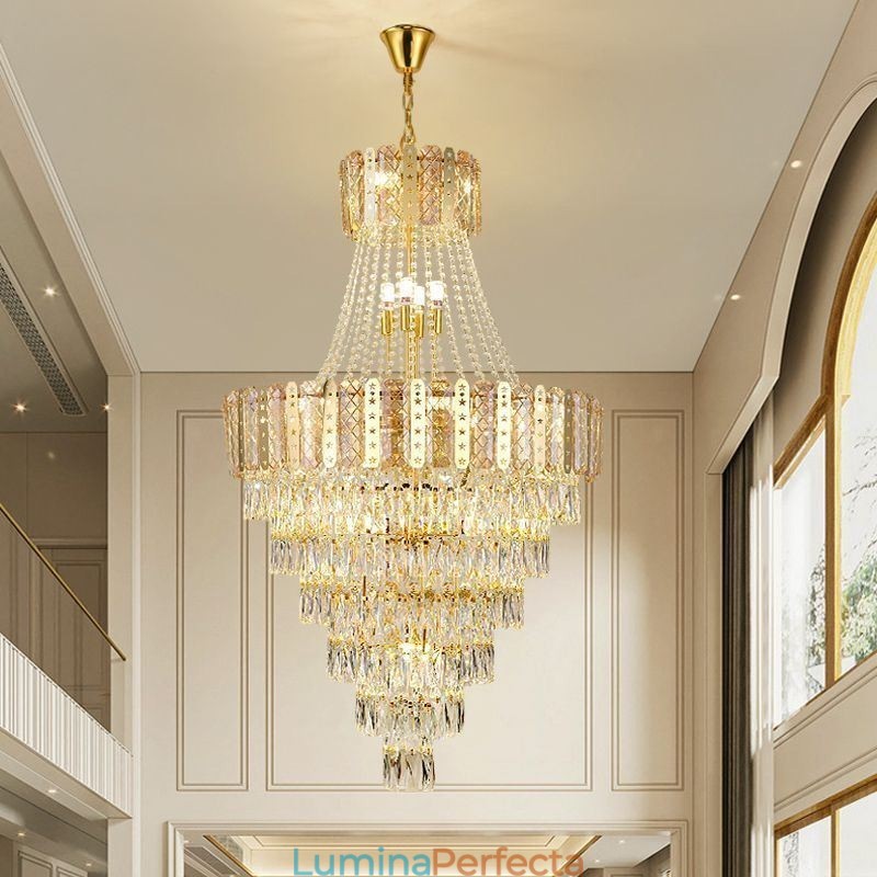 Plafoniera decorativă duplex rafinată din cristal