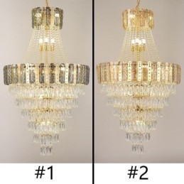 Plafoniera decorativă duplex rafinată din cristal