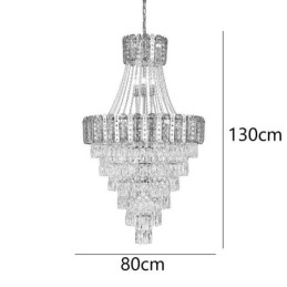 Plafoniera decorativă duplex rafinată din cristal