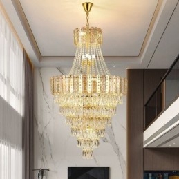 Plafoniera decorativă duplex rafinată din cristal